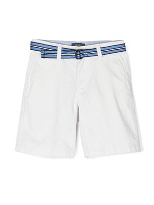 Ralph Lauren Kids belted cotton shorts - White