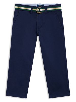 Ralph Lauren Kids belted slim-fit trousers - Blue