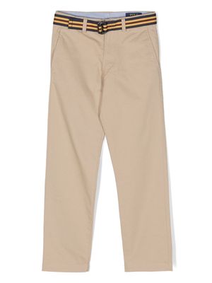 Ralph Lauren Kids belted straight chino trousers - Brown
