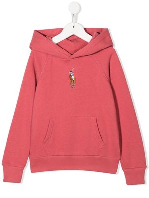 Ralph Lauren Kids Big Pony motif hoodie - Pink