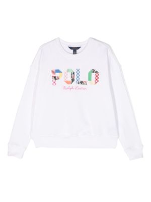 Ralph Lauren Kids Bubble patchwork-detail sweatshirt - White