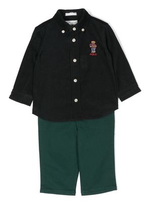 Ralph Lauren Kids button-fastening cotton trousers - Black