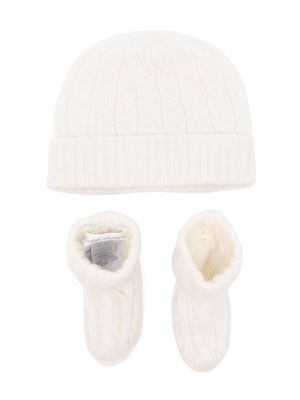 Ralph Lauren Kids cable-knit cashmere gift set - White