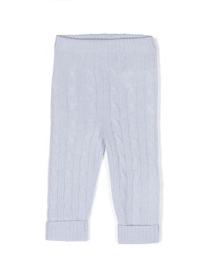 Ralph Lauren Kids cable-knit cashmere leggings - Blue