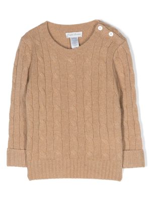 Ralph Lauren Kids cable-knit cashmere sweatshirt - Brown