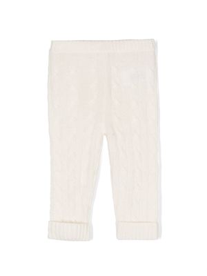 Ralph Lauren Kids cable-knit cashmere trousers - White