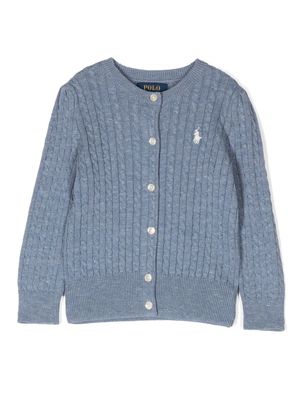 Ralph Lauren Kids cable-knit cotton cardigan - Blue