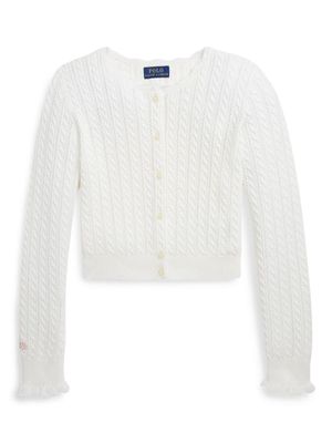 Ralph Lauren Kids cable-knit cotton cardigan - White