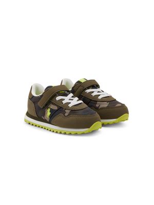 Ralph Lauren Kids camouflage Polo Pony sneakers - Brown