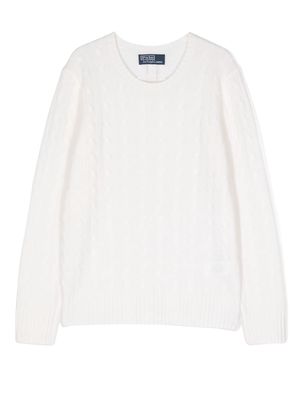 Ralph Lauren Kids cashmere cable-knit jumper - White