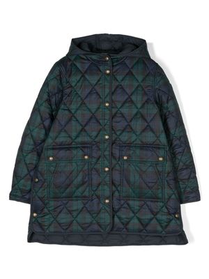 Ralph Lauren Kids check-print hooded jacket - Green