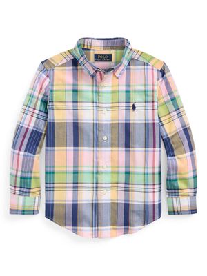 Ralph Lauren Kids checked cotton shirt - Blue