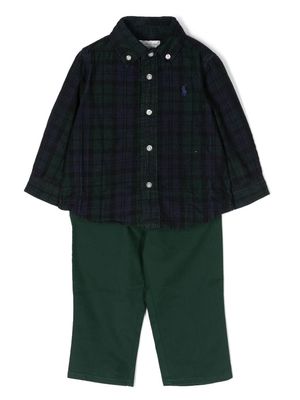 Ralph Lauren Kids corduroy shirt trousers set - Green