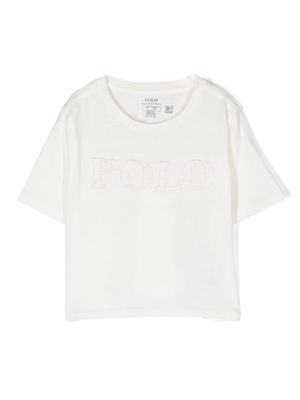 Ralph Lauren Kids cotton short-sleeved cropped T-shirt - White