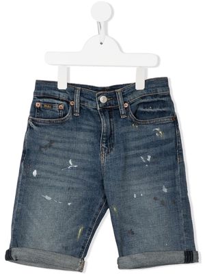Ralph Lauren Kids distressed denim shorts - Blue