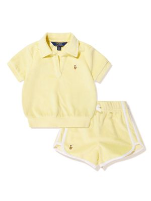 Ralph Lauren Kids drawstring track shorts - Yellow