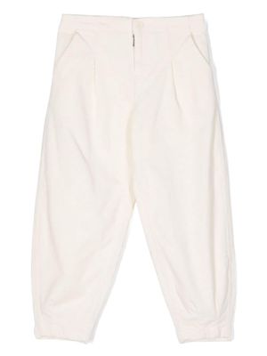 Ralph Lauren Kids drop-crotch corduroy trousers - White