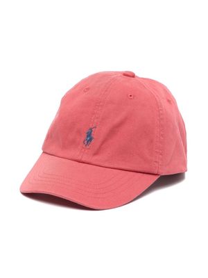 Ralph Lauren Kids embroidered-logo detail baseball cap - Pink