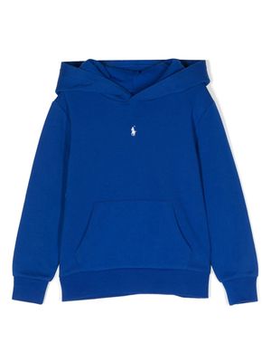 Ralph Lauren Kids embroidered-Polo Pony hoodie - Blue