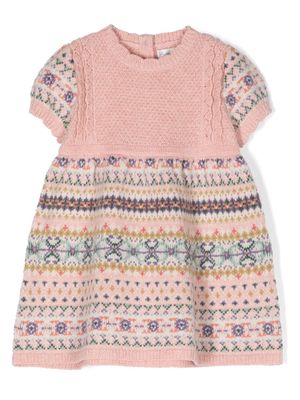 Ralph Lauren Kids fair isle-knitted wool-blend dress - Pink