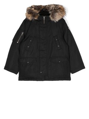 Ralph Lauren Kids faux-fur hooded down jacket - Black