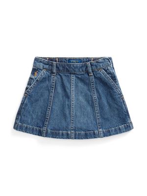 Ralph Lauren Kids flared denim miniskirt - Blue