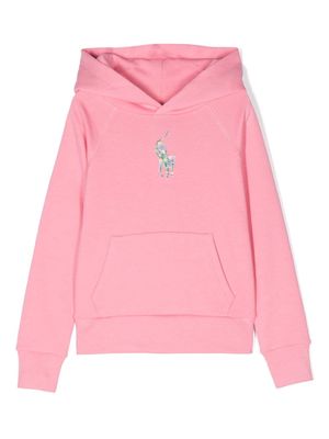 Ralph Lauren Kids Floral Big Pony hoodie - Pink