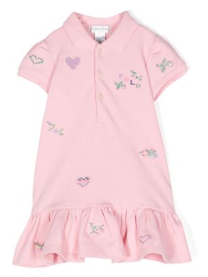 Ralph Lauren Kids floral-embroidered dress - Pink