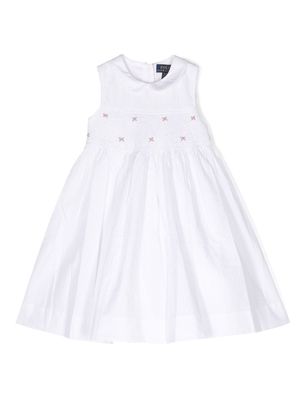 Ralph Lauren Kids floral-embroidery cotton dress - White