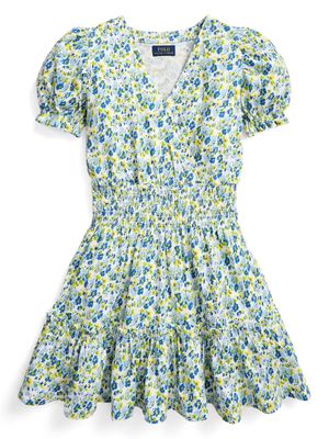 Ralph Lauren Kids floral-print dress - Green