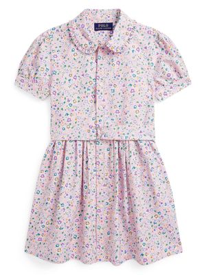 Ralph Lauren Kids floral-print pleated dress - Pink