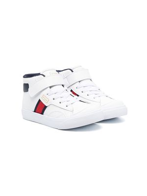 Ralph Lauren Kids high-top lace-up sneakers - White