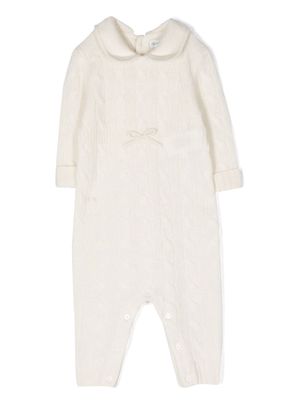 Ralph Lauren Kids knitted cashmere babygrow - White