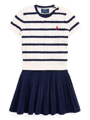 Ralph Lauren Kids knitted skirt set - White