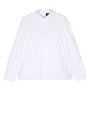 Ralph Lauren Kids lace-panel detail blouse - White