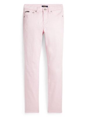Ralph Lauren Kids logo-appliqué skinny jeans - Pink
