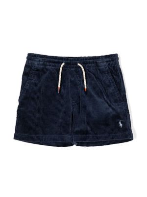 Ralph Lauren Kids logo-embroidered corduroy shorts - Blue