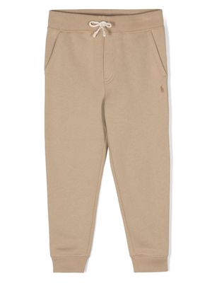 Ralph Lauren Kids logo-embroidered cotton blend track pants - Neutrals
