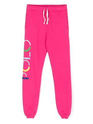 Ralph Lauren Kids logo-embroidered cotton-blend track pants - Pink