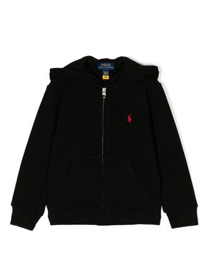 Ralph Lauren Kids logo-embroidered cotton jacket - Black