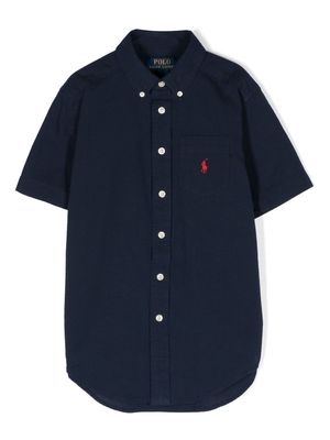 Ralph Lauren Kids logo-embroidered cotton shirt - Blue