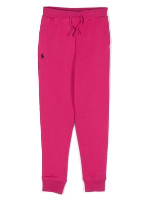 Ralph Lauren Kids logo-embroidered drawstring trousers - Pink