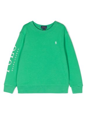 Ralph Lauren Kids logo-embroidered jersey sweatshirt - Green