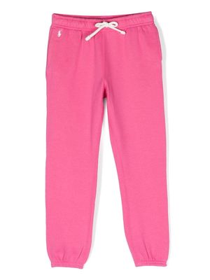 Ralph Lauren Kids logo-embroidered knitted trousers - Pink