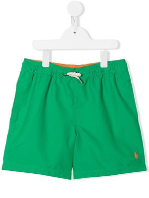 Ralph Lauren Kids logo-embroidered swim shorts - Green