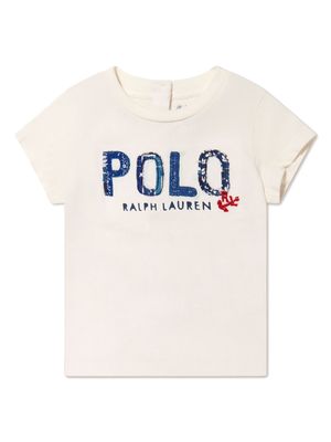 Ralph Lauren Kids logo-print button-up T-shirt - White