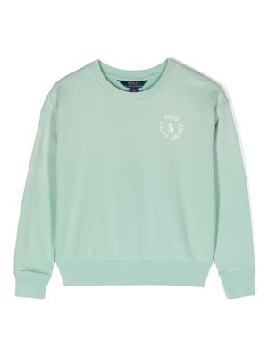 Ralph Lauren Kids logo-print cotton sweatshirt - Green