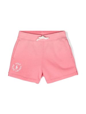 Ralph Lauren Kids logo-print cotton track shorts - Pink