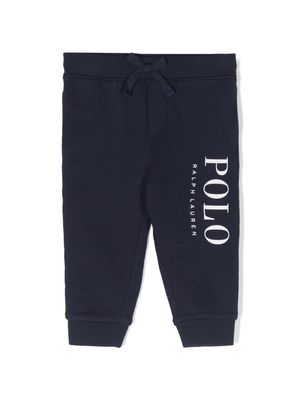 Ralph Lauren Kids logo-print jersey track pants - Blue