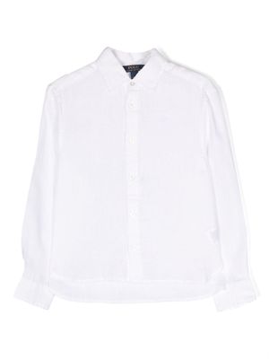 Ralph Lauren Kids long-sleeve linen-flax shirt - White
